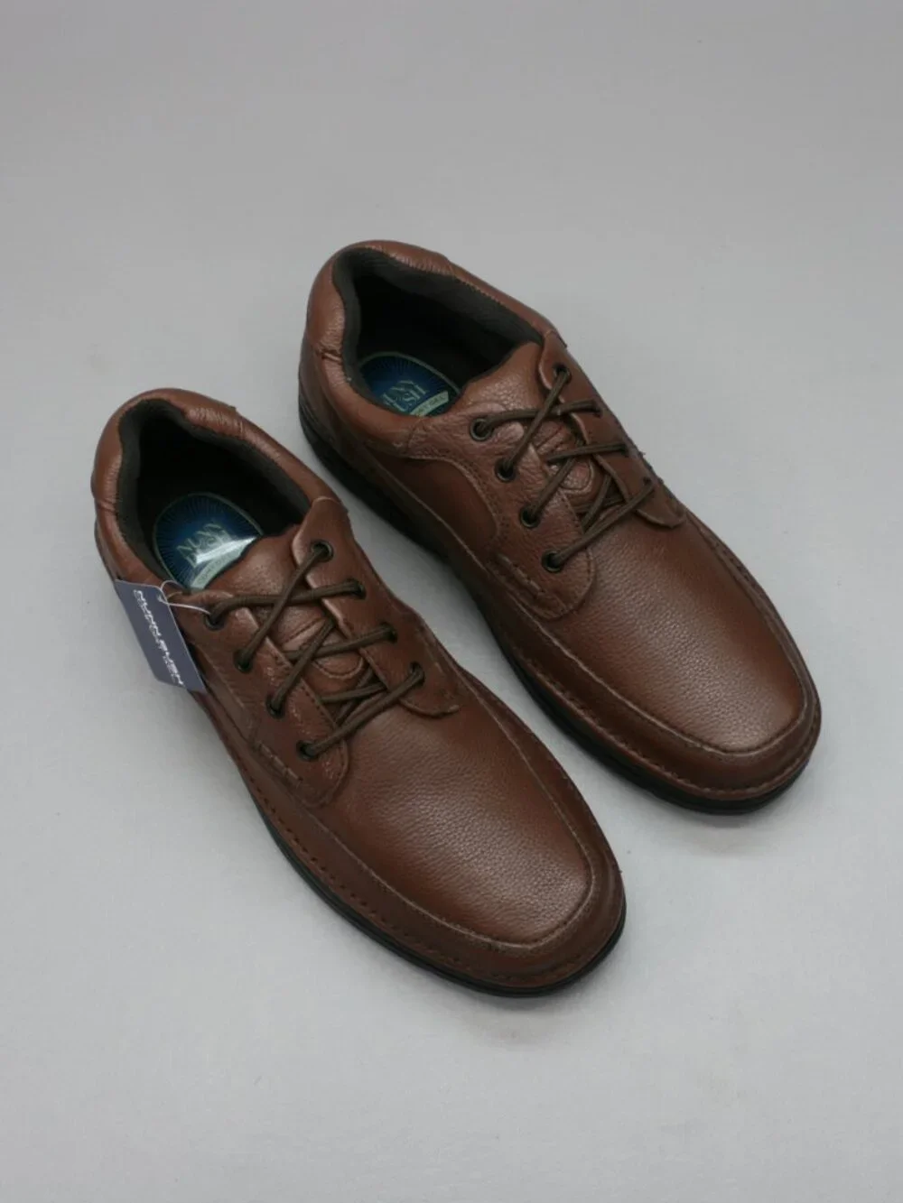 Nunn Bush Men's 12 W Wide Cameron Brown Comfort Gel Moc-toe Dress Shoes 83890-64
